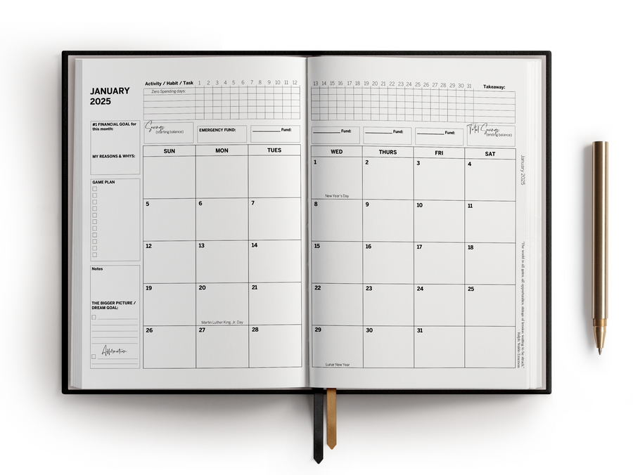 2025 Budget Planner - Daily Weekly Financial Planner - Daily Expense Tracker Notebook - Dated Finance Planner 2025 - Bill Budget Planner and Monthly Bill Organizer